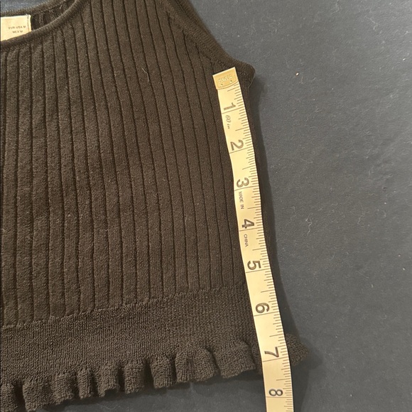 Mango Black Ribbed Tank Top - Picture 5 of 6